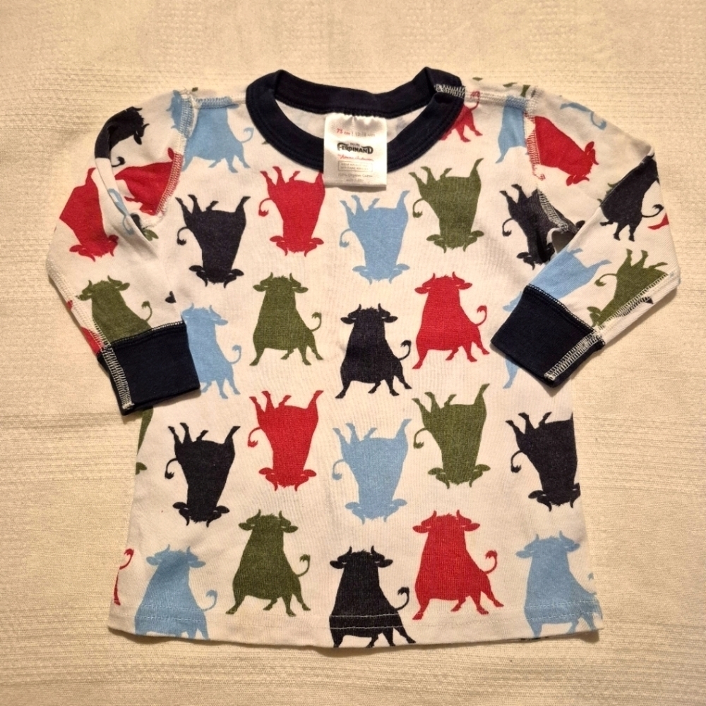 Hanna Andersson boys size 75 or 12-18 months Ferdinand pajama top guc